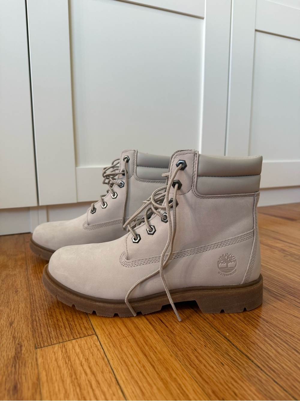 Timberland Women's Beige Lace-Up Boots